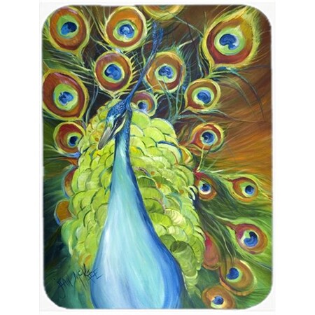 Carolines Treasures JMK1150LCB Bling Peacock Glass Cutting Board, Large JMK1150LCB